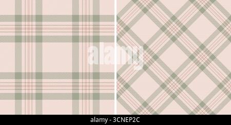Fond de texture de motif de textile à carreaux tartan avec un tissu à carreaux vectoriel sans couture. Set dans les couleurs du café pour le produit d'idées d'emballage respectueux de l'environnement Illustration de Vecteur