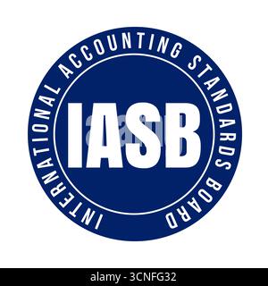 Icône de symbole du tableau des normes comptables internationales de l'IASB Banque D'Images