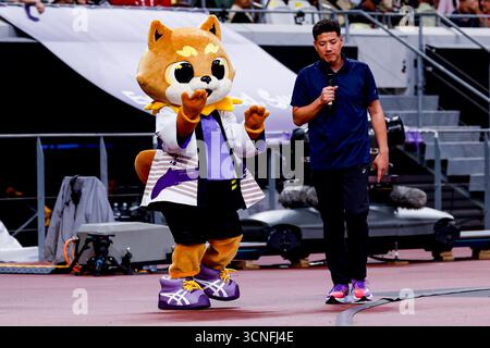 Tokyo, Japon. 21 septembre 2025. La mascotte Riku One lors des Championnats du monde d'athlétisme Tokyo 2025 du jour 9 au stade national du Japon le 21 septembre 2025 à Tokyo, Japon. (Crédit : Marcel ter bals/MTB-photo/Alamy Live News) Banque D'Images