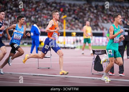 Tokyo, Japon. 21 septembre 2025. TOKYO, JAPON - 21 SEPTEMBRE : Mike Foppen, des pays-Bas, participe au 5000m masculin le neuvième jour des Championnats du monde d'athlétisme Tokyo 2025 au stade national le 21 septembre 2025 à Tokyo, au Japon. (Photo de Joris Verwijst/Agence BSR) crédit : Agence BSR/Alamy Live News Banque D'Images