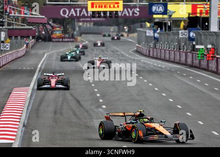 Bakou, Azerbaïdjan. 21 septembre 2025. Lando Norris (GBR) McLaren MCL39. 21.09.2025. Championnat du monde de formule 1, Rd 17, Grand Prix d'Azerbaïdjan, Bakou Street circuit, Azerbaïdjan, jour de la course. Le crédit photo devrait se lire : XPB/Alamy Live News. Banque D'Images