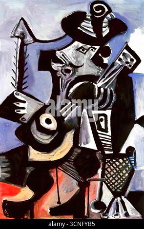 Musicien (1972) – Pablo Picasso Illustration de Vecteur
