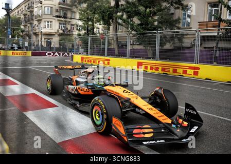 Bakou, Azerbaïdjan. 21 septembre 2025. Lando Norris (GBR) McLaren MCL39. 21.09.2025. Championnat du monde de formule 1, Rd 17, Grand Prix d'Azerbaïdjan, Bakou Street circuit, Azerbaïdjan, jour de la course. Le crédit photo devrait se lire : XPB/Alamy Live News. Banque D'Images