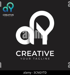 Lettre ay logo, modèle de conception de logo vectoriel Illustration de Vecteur