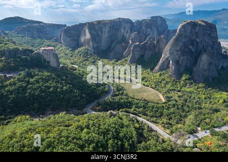 Paysage à Meteora, Grèce Banque D'Images