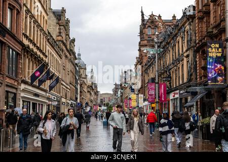 Buchanan Street, dans le centre-ville de Glasgow Banque D'Images