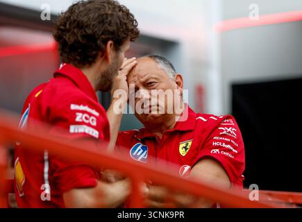 Bakou, Azerbaïdjan. 18 septembre 2025. Frédéric Vasseur (FRA, Scuderia Ferrari HP), Grand Prix de F1 d'Azerbaïdjan sur le circuit de Bakou le 18 septembre 2025 à Bakou, Azerbaïdjan. (Photo de HOCH Zwei) crédit : dpa/Alamy Live News Banque D'Images