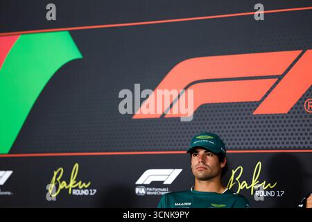 Bakou, Azerbaïdjan. 18 septembre 2025. #18 lance Stroll (CAN, Aston Martin Aramco F1 Team), Grand Prix de F1 d'Azerbaïdjan sur Bakou City circuit le 18 septembre 2025 à Bakou, Azerbaïdjan. (Photo de HOCH Zwei) crédit : dpa/Alamy Live News Banque D'Images