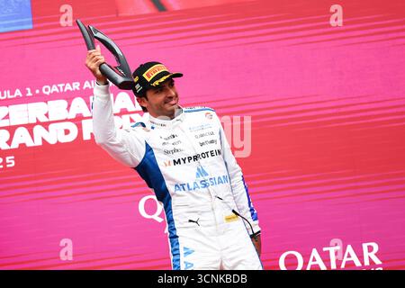 Bakou, Azerbaïdjan. 21 septembre 2025. #55 Carlos Sainz (ESP, Atlassian Williams Racing), Grand Prix de F1 d'Azerbaïdjan sur Bakou City circuit le 21 septembre 2025 à Bakou, Azerbaïdjan. (Photo de HOCH Zwei) crédit : dpa/Alamy Live News Banque D'Images