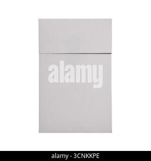 Boîte de paquet vierge de cigarettes isolé sur fond blanc Banque D'Images