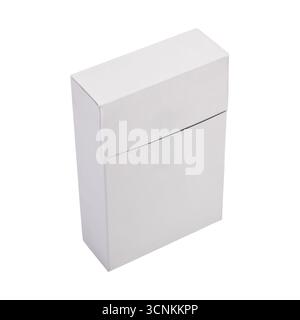 Boîte de paquet vierge de cigarettes isolé sur fond blanc Banque D'Images