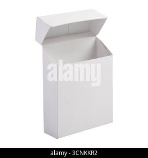 Boîte de paquet vierge de cigarettes isolé sur fond blanc Banque D'Images
