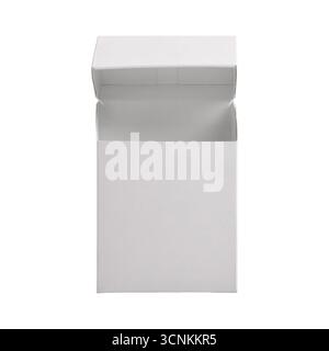 Boîte de paquet vierge de cigarettes isolé sur fond blanc Banque D'Images