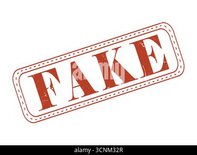 Un faux sceau de tampon en caoutchouc avec un contour Illustration de Vecteur