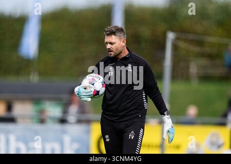 Lyngby, Danemark. 21 septembre 2025. L'entraîneur Thomas Villadsen de Lyngby BK vu lors du match de Betinia Liga entre Lyngby BK et HB Koege au Lyngby Stadion à Lyngby. Crédit : Gonzales photo/Alamy Live News Banque D'Images