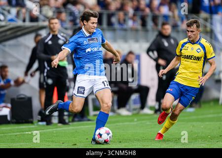 Lyngby, Danemark. 21 septembre 2025. William Steindorsson (17 ans) de Lyngby BK vu lors du match de Betinia Liga entre Lyngby BK et HB Koege au Lyngby Stadion à Lyngby. Crédit : Gonzales photo/Alamy Live News Banque D'Images