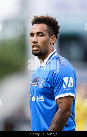 Lyngby, Danemark. 21 septembre 2025. Isak Thorvaldsson de Lyngby BK vu lors du match de Betinia Liga entre Lyngby BK et HB Koege au Lyngby Stadion à Lyngby. Crédit : Gonzales photo/Alamy Live News Banque D'Images