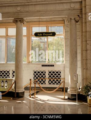 Panneau de coffre-fort à l'intérieur du Buffalo Savings Bank Goldome Building, Buffalo, New York Banque D'Images