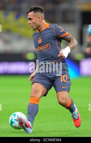 Milan, Italie. 21 septembre 2025. Lautaro Martinez de l'Inter Milan lors du match de Serie A entre l'Inter et Sassuolo au stade San Siro de Milan, dans le nord de l'Italie - dimanche 21 septembre 2025. Sport - Soccer . (Photo de Spada/Lapresse) crédit : LaPresse/Alamy Live News Banque D'Images