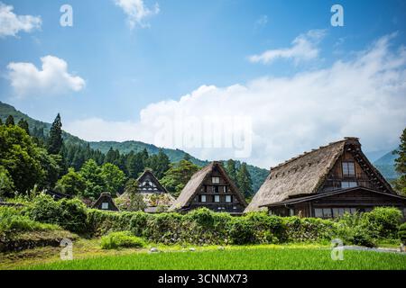 Maisons de chaume Shirakawa-Go, Takayama, Japon Banque D'Images