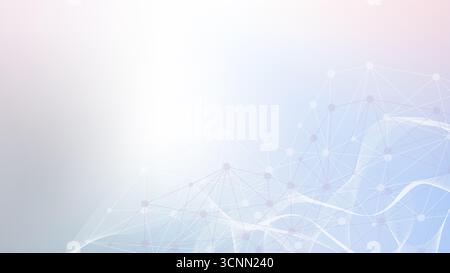 Fond abstrait géométrique et de la ligne connectée avec des points. Molécule de structure et de communication. Big La visualisation de données. La science médicale, de la technologie, Banque D'Images