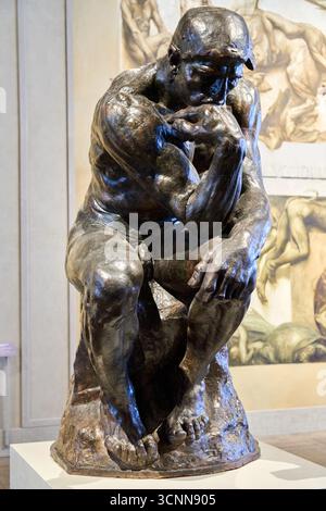 Le penseur, 1880-1904, plâtre patiné, Auguste Rodin, Musée Ca' Pesaro, Venise, Venise, Vénétie, Italie Banque D'Images