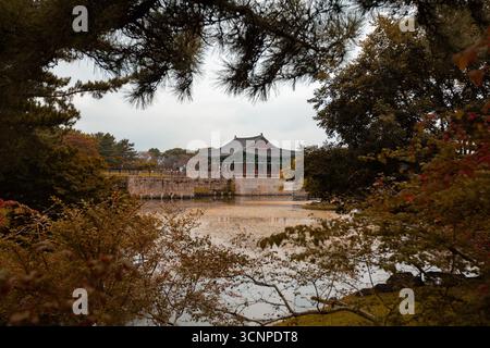 Donggung Palace Wolji Pond à Gyeongju antique catital de Corée du Sud Banque D'Images