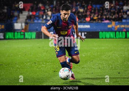 Barcelone, Espagne, Espagne. 21 septembre 2025. Roony BARDGHJI de Barcelone lors du match de LaLiga entre le FC Barcelone et Getafe CF à Estadi Johan Cruyff le 21 septembre 2025 à Barcelone, Espagne. (Crédit image : © Matthieu Mirville/ZUMA Press Wire) USAGE ÉDITORIAL SEULEMENT ! Non destiné à UN USAGE commercial ! Banque D'Images