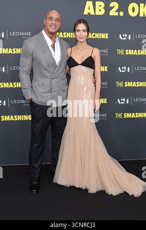 Berlin, Allemagne. 22 septembre 2025. Dwayne Johnson und Emily Blunt BEI der THE SMASHING MACHINE film Premiere im Zoo Palast in Berlin AM 22.09.2025 in Berlin crédit : Ralph Metzger/Alamy Live News Banque D'Images