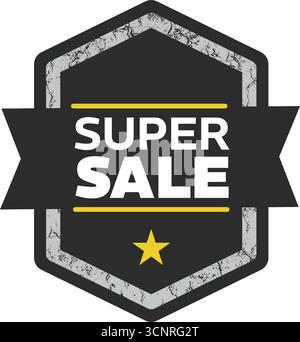 Super autocollant ou étiquette de vente - illustration vectorielle Illustration de Vecteur