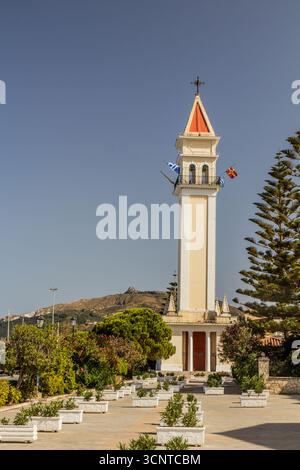 Clocher de l'église Agios Dionysios à Zakynthos, Grèce Banque D'Images