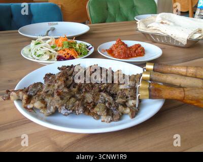 Le célèbre kebab cag à Erzurum, Turquie Banque D'Images