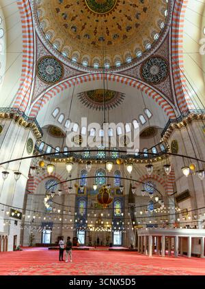 Dans la mosquée Suleymaniye, Istanbul, Turkiye Banque D'Images