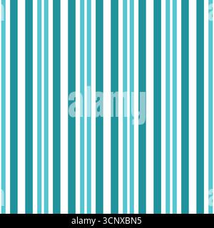 Bleu turquoise Color Stripes conception vectorielle de motif sans couture Illustration de Vecteur
