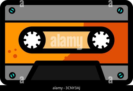 Cassette rétro - icône vectorielle Illustration de Vecteur