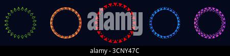 Cadres de cercle tribal africain pour le design ethnique Illustration de Vecteur