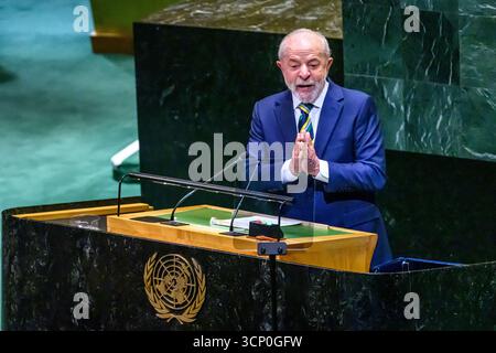 New York, États-Unis. 23 septembre 2025. La séance d'ouverture du débat général à la 80e session de l'Assemblée générale des Nations Unies. Crédit : Enrique Shore/Alamy Live News Banque D'Images