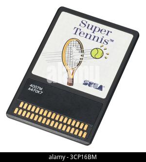 Carte de jeu Super Tennis 1986 pour le Sega Master System Banque D'Images