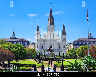Louis Cathedral Jackson Square la Nouvelle-Orléans Louisiane 09.15.2025 Banque D'Images