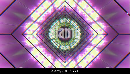 Des couleurs vives et des formes géométriques forment un design captivant. Les faisceaux de lumière créent des motifs dynamiques qui attirent l'attention et suscitent l'imagination dans un jeu Banque D'Images