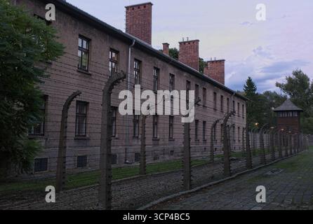 Auschwitz, Pologne - 15 septembre 2025 : Auschwitz I. C'était un camp de concentration allemand nazi en Pologne occupée. 1,1 millions ont été assassinés par les SS ici. Banque D'Images