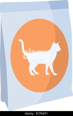 L'icône de chat sac de nourriture Illustration de Vecteur