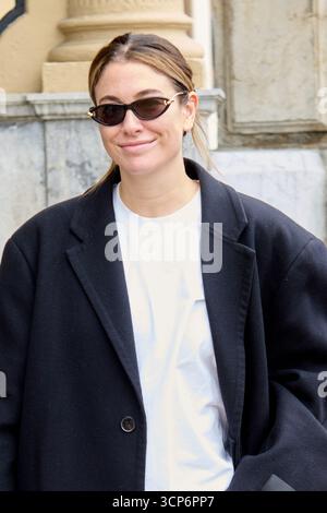 Blanca Suarez quitte l'hôtel Maria Cristina lors du 73e Festival international du film de San Sebastian Donostia à San Sebastian, en Espagne, le 24 septembre. (Photo de COOLMedia/NurPhoto) crédit : NurPhoto SRL/Alamy Live News Banque D'Images