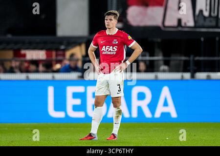 Alkmaar, pays-Bas. 24 septembre 2025. ALKMAAR, PAYS-BAS - 24 SEPTEMBRE : Wouter Goes de l'AZ Alkmaar déçu lors du match néerlandais Eredivisie entre l'AZ Alkmaar et PEC Zwolle au stade AFAS le 24 septembre 2025 à Alkmaar, pays-Bas. (Photo de Ed van de Pol/Orange Pictures) crédit : Orange pics BV/Alamy Live News Banque D'Images