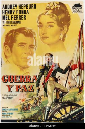 HENRY FONDA, AUDREY HEPBURN et MEL FERRER dans WAR AND PEACE (1956), mise en scène du ROI VIDOR. Crédit : PARAMOUNT PICTURES / album Banque D'Images