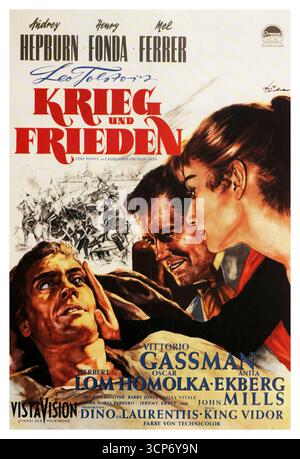 HENRY FONDA, AUDREY HEPBURN et MEL FERRER dans WAR AND PEACE (1956), mise en scène du ROI VIDOR. Crédit : PARAMOUNT PICTURES / album Banque D'Images