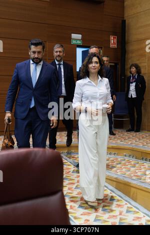Madrid, le 12 septembre 2025. Assemblée de Madrid. Débat sur l'état de la région. Photo : Isabel Permuy. Archdc. Crédit : album / Archivo ABC / Isabel B. Permuy Banque D'Images