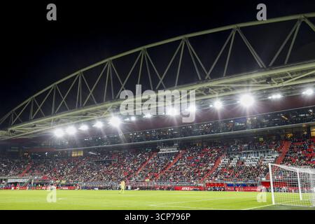 Alkmaar, pays-Bas. 24 septembre 2025. ALKMAAR, 24-09-2025, stade AFAS, saison 2025/2026, football néerlandais Eredivisie, match entre AZ et PEC Zwolle, la photo montre un aperçu du stade crédit : Pro Shots/Alamy Live News Banque D'Images