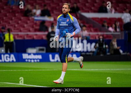 Madrid, Madrid, Espagne. 24 septembre 2025. Jan Oblak de l'Atletico de Madrid se réchauffe lors du match de football LaLiga EA Sports entre l'Atletico de Madrid et le Rayo Vallecano à l'Estadio Riyadh Air Metropolitano le 24 septembre 2025 à Madrid, Espagne. (Crédit image : © Alberto Gardin/ZUMA Press Wire) USAGE ÉDITORIAL SEULEMENT ! Non destiné à UN USAGE commercial ! Banque D'Images