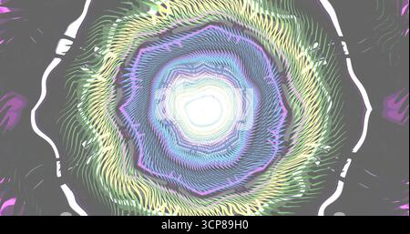 Les tourbillons et les formes vibrantes se mélangent pour former un design abstrait attrayant. Les couleurs vives et les motifs complexes attirent les yeux du spectateur, la créatine Banque D'Images